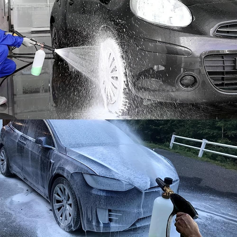Compact High Pressure Foam Cannon Kit with M22-14/15 Adapter & 1/4" Quick Connect, Short Washer Gun for Home/Vehicle Cleaning