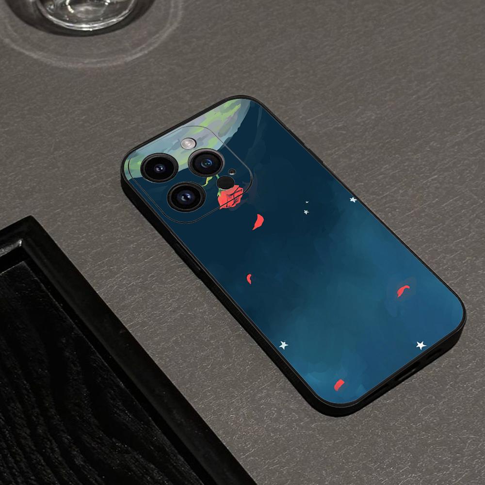 Little Prince Phone Case For Iphone 16 15 11 13 14 Pro Max 7 8 Plus X Xr Xs Max 12mini Black Shell Cover Case
