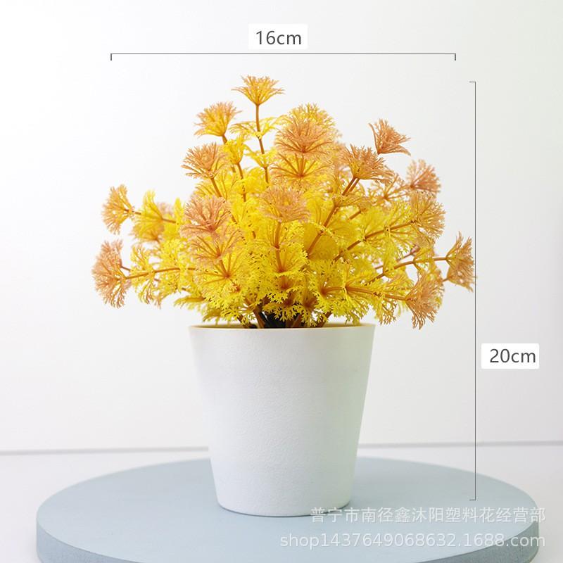 Artificial Mini Potted Plant Decor Desk Home Office Plastic Simulation Greenery 20cm Height Multi-Color Options