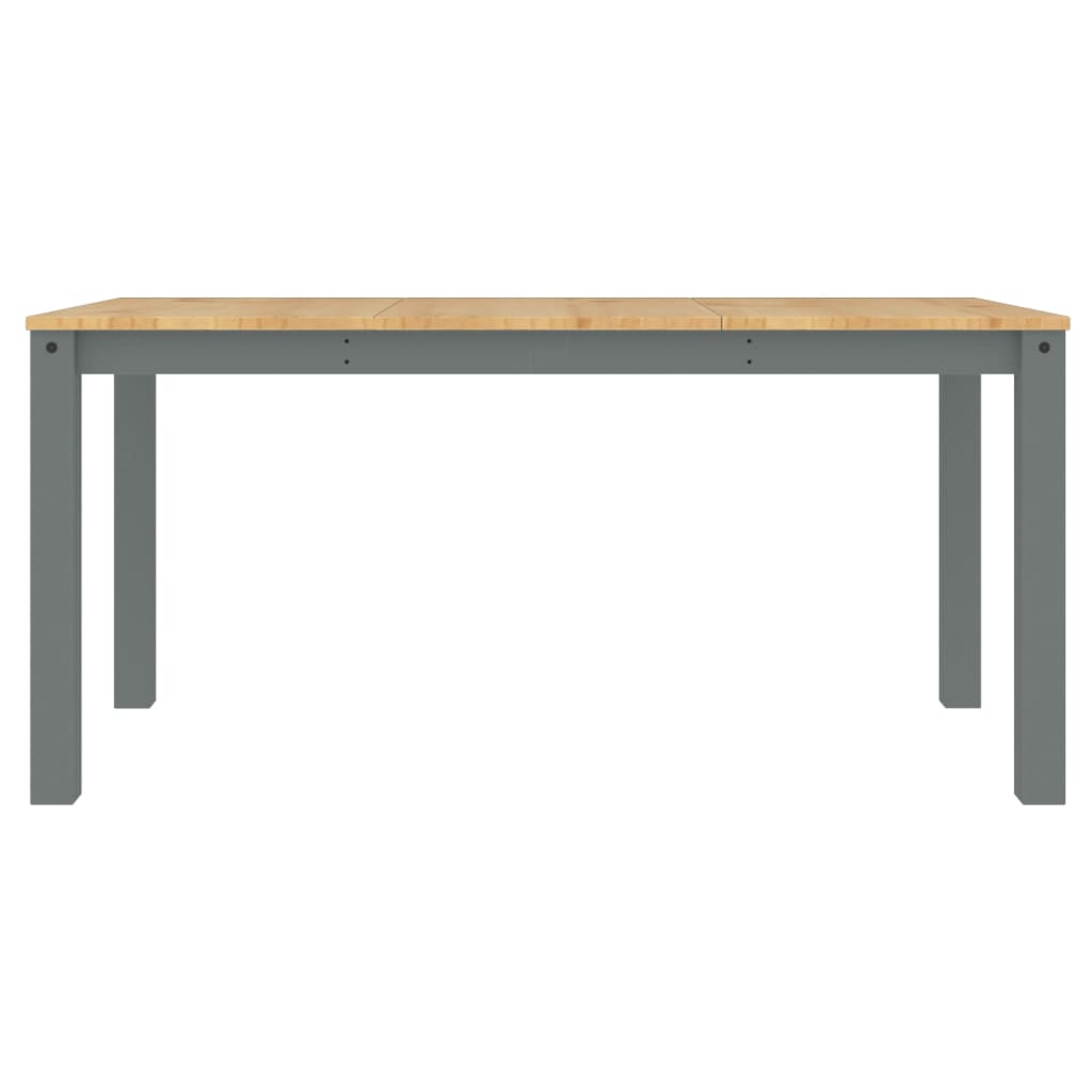 Vidaxl Panama Dining Table, Grey, 160X80X75 Cm, Pine Wood