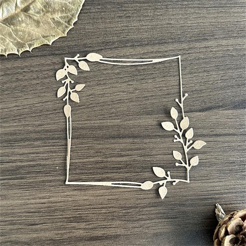Metal Die Cuts Embossing Stencils Leaves Frame Cutting Dies Stencils for Scrapbooking Album Cards Photo Decorations