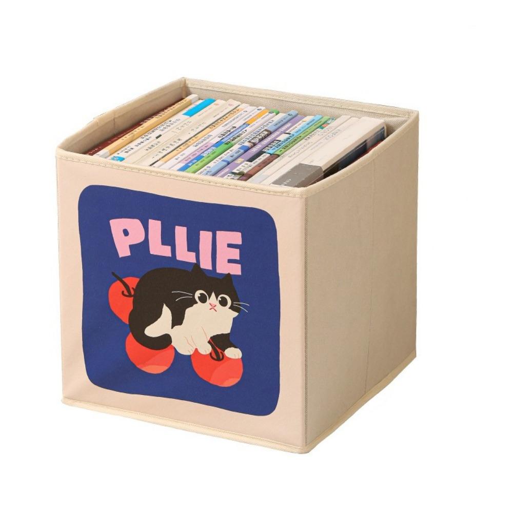 Folding Cube Storage Box Cartoon Cabinet Storage Basket Durable Sundries Storage Basket Bedroom Style C