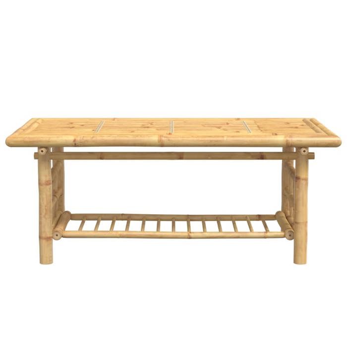 VidaXL Coffee Table 110x55x45 Cm Bamboo, Side Table, Living Room Table, Accent Table, Sofa End Table, Center Table, 368046