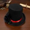 Artificial Rose Rose Gentleman Cap Classic Black Magician Fedora Headwear  Theme Photography