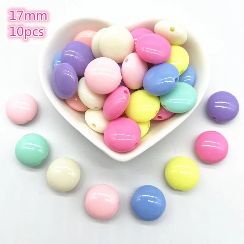 All Kinds of Shape Colourful Acrylic Loose Spacer Beads for Jewelry Making DIY Beaded Material Early Education Accessories