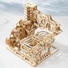 zmart Ury 3D Wooden Puzzle Electric Catapult Truck Device Marble Run Mechanical Model Wooden Assembly Kit Wooden Puzzle 3D Puzzle Adult Educational