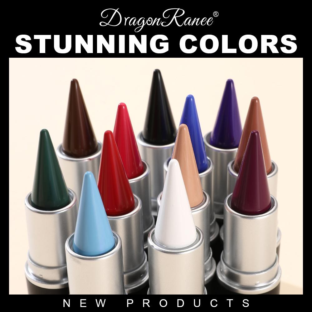 12 Colors Colorful Eyeliner Long-Lasting Waterproof Smudge-Proof In Black White Blue Purple Green Versatile for Lip Liner & Eye Makeup