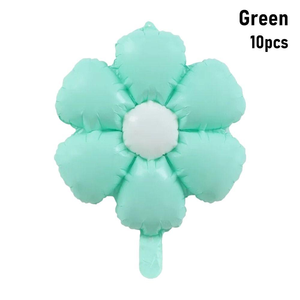 10Pcs Summer Theme Aluminum Foil Balloon 20Inch / 50cm Macaron Daisy Durable Party Decoration