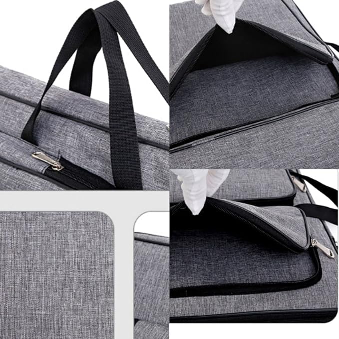 QCHOMEE 8K Skizzen-Kunstbedarfstasche mit Zeichenbrett Großes Skizzieren Malen Kunst Leinwand Graue Tasche, Rucksack, Halter, Wasserdicht, Multifunktional,