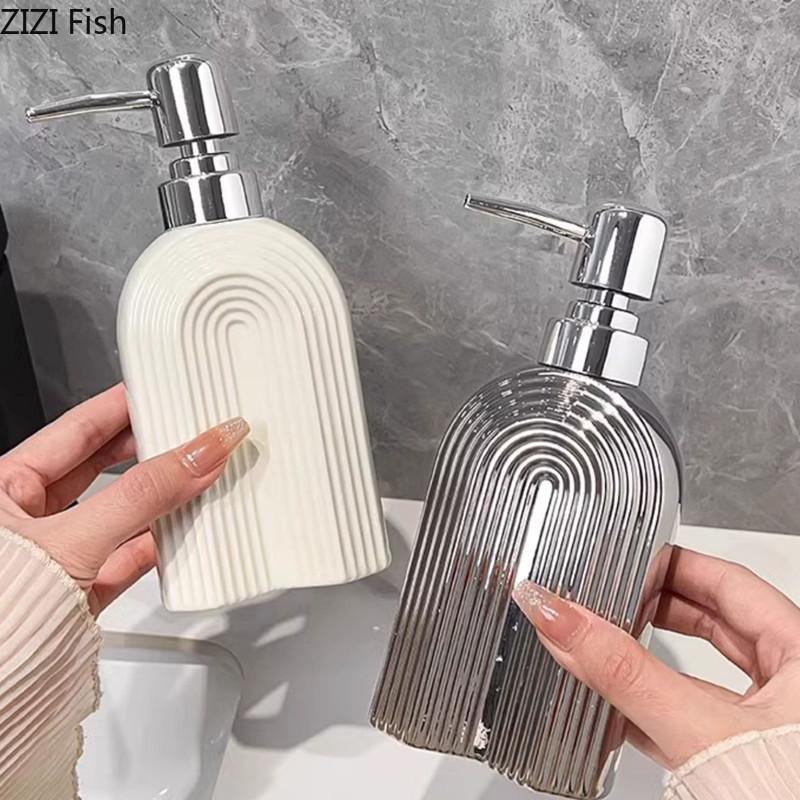 Kreative Keramik Handdesinfektionsmittelflasche Presse Seifenspender Duschgel Lotion Flasche Luxus Haushalt Badezimmer Zubehör