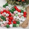 Christmas Beads For Crafts Wooden Necklace Earring Jewelry Making Kit Decoration Festive Ornament For Activities Women Girls