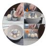 Creative Silicone Eggs Cooker Even Heating Boiled Egg Maker with Drainage Holes Storage Tray for 6 Eggs
