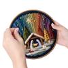 DIY Nativity Embroidery Kit with Stamped Embroidery Patterns Embroidery Stitches Practice Kit Needlepoint Kit for Adults Kids