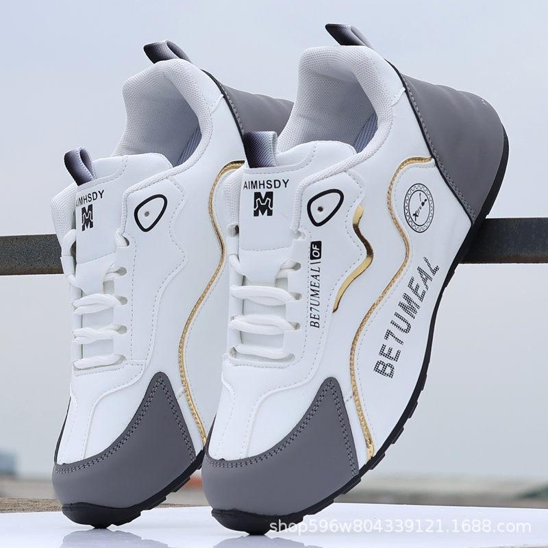 High-end Shoes Factory Direct Sales Winter Leather Sneakers Men's Casual 2024 Leather Dad Shoes Versatile Running Shoes
