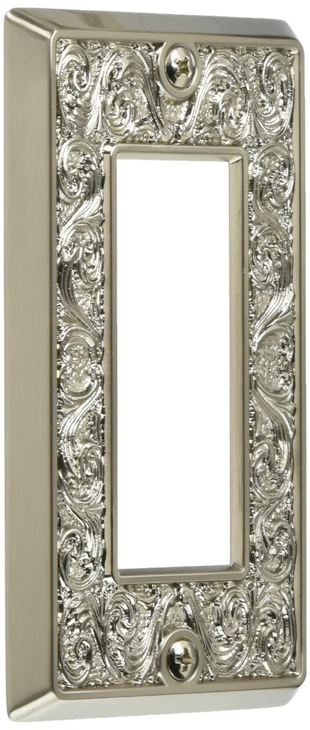 Sugatsune Industrial Switch & Outlet Plate, Lilting Classico Series, Satin Nickel, PXP-LC01-SN