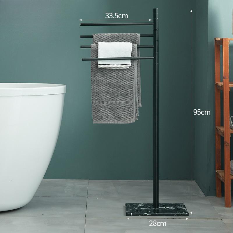 Metal Bathroom Towel Rack Standing Towels Storage Holder Multipurpose Towel Bar Modern Rotating Towels Bars Bathrooms Organizers