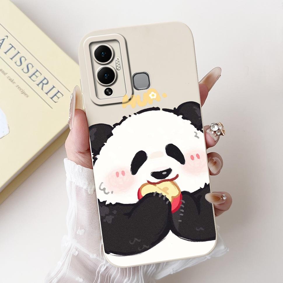 For Infinix Hot 12 Play Case Lovely Panda Painted Soft Silicone Phone Cover Case For Infinix Hot 12 Hot12 Play Fundas Capa Bags