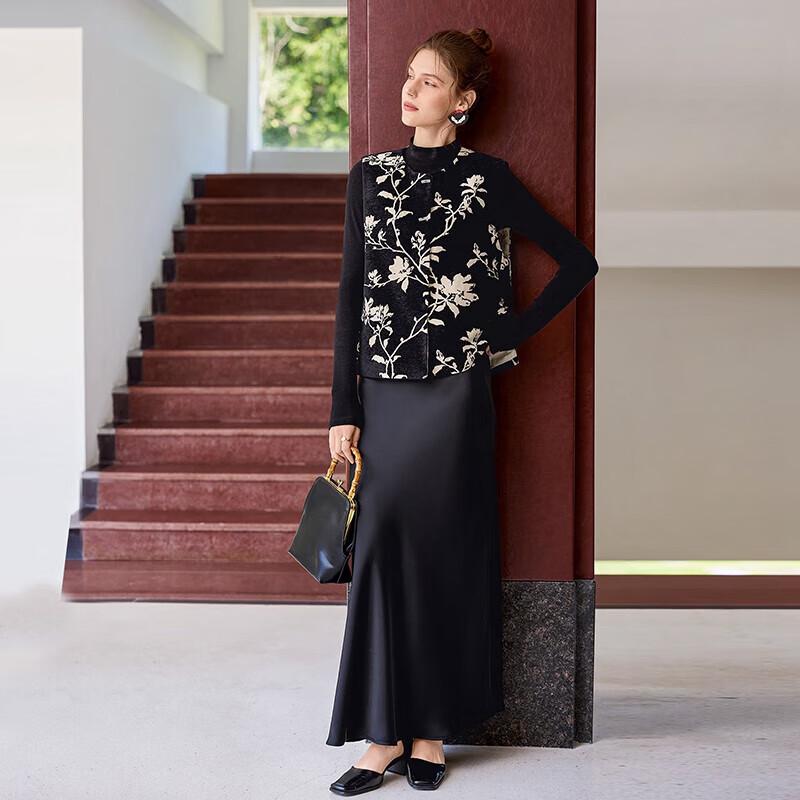 Damen Retro Jacquard Stehkragen Weste