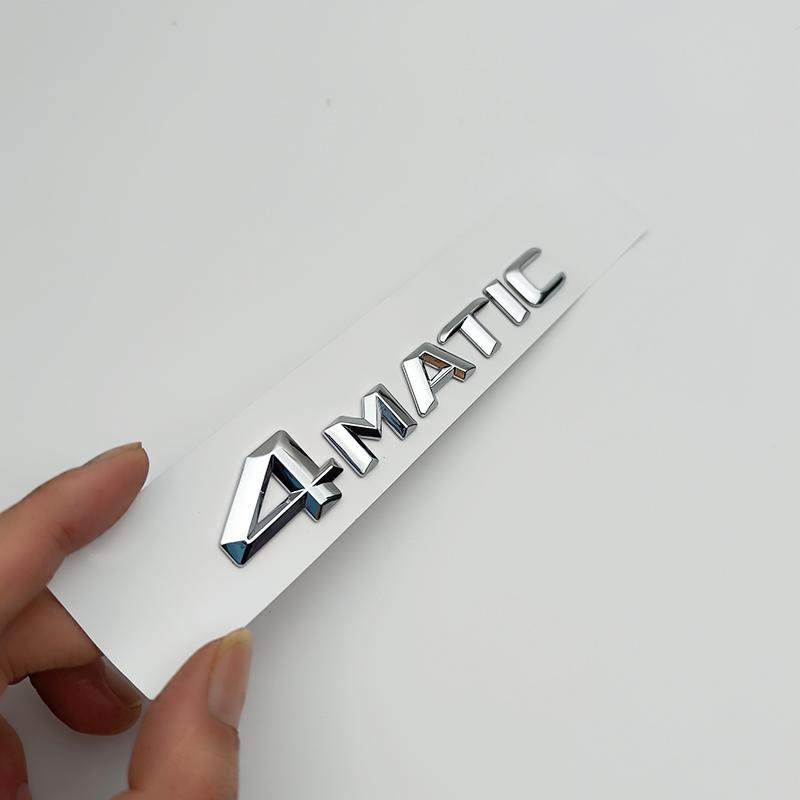 1Pc 3D ABS Chrome Black 4 Matic Logo 4Matic Emblem Letters Nameplate Car Trunk Badge 4matic Sticker Accessories