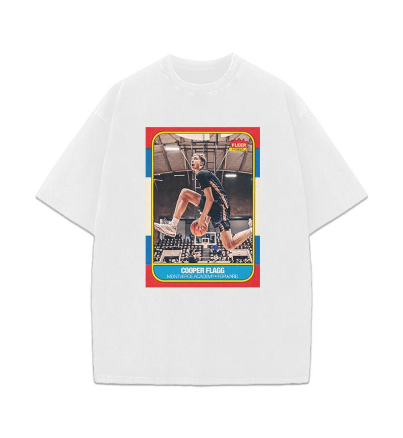 Cooper Flagg Rookie Card Fleer Vintage Basketball Style Unisex TShirt S