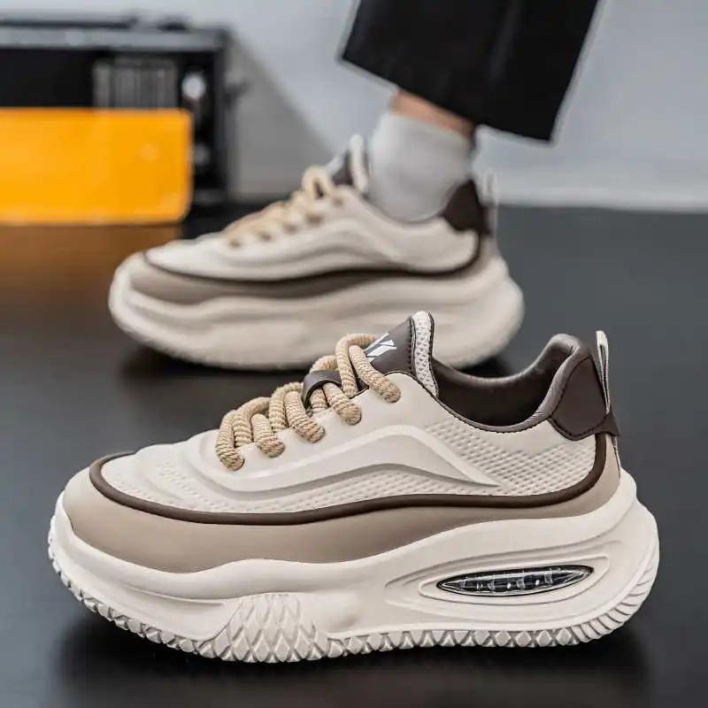 Fashion Flatform Round Foot Colorful Shoes Woven Luxury Trainers For Men Sneakers Fashion Sport Boti Trainers Top Comfort