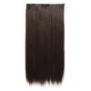 Extensiones de cabello sintético largo y liso con 5 clips, resistente al calor, para uso diario.