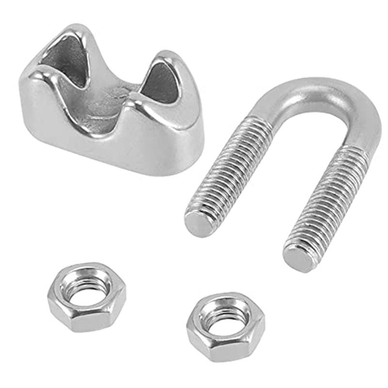 ABWR-3/8 Inch Wire Rope Clamp Heavy Duty Wire Rope Clamp Wire Rope Clip M10 Stainless Steel,20 PCS