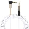 Retractable 3.5mm Male-to-Male AUX Audio Car Extension Cable for Mobile Phones and Speakers.