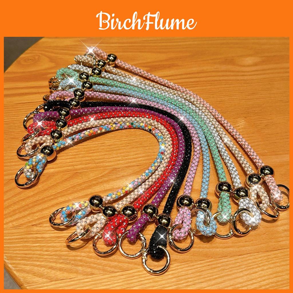 Pvc Jewelry Phone Strap With Glittering Beads And Card For Women And Men