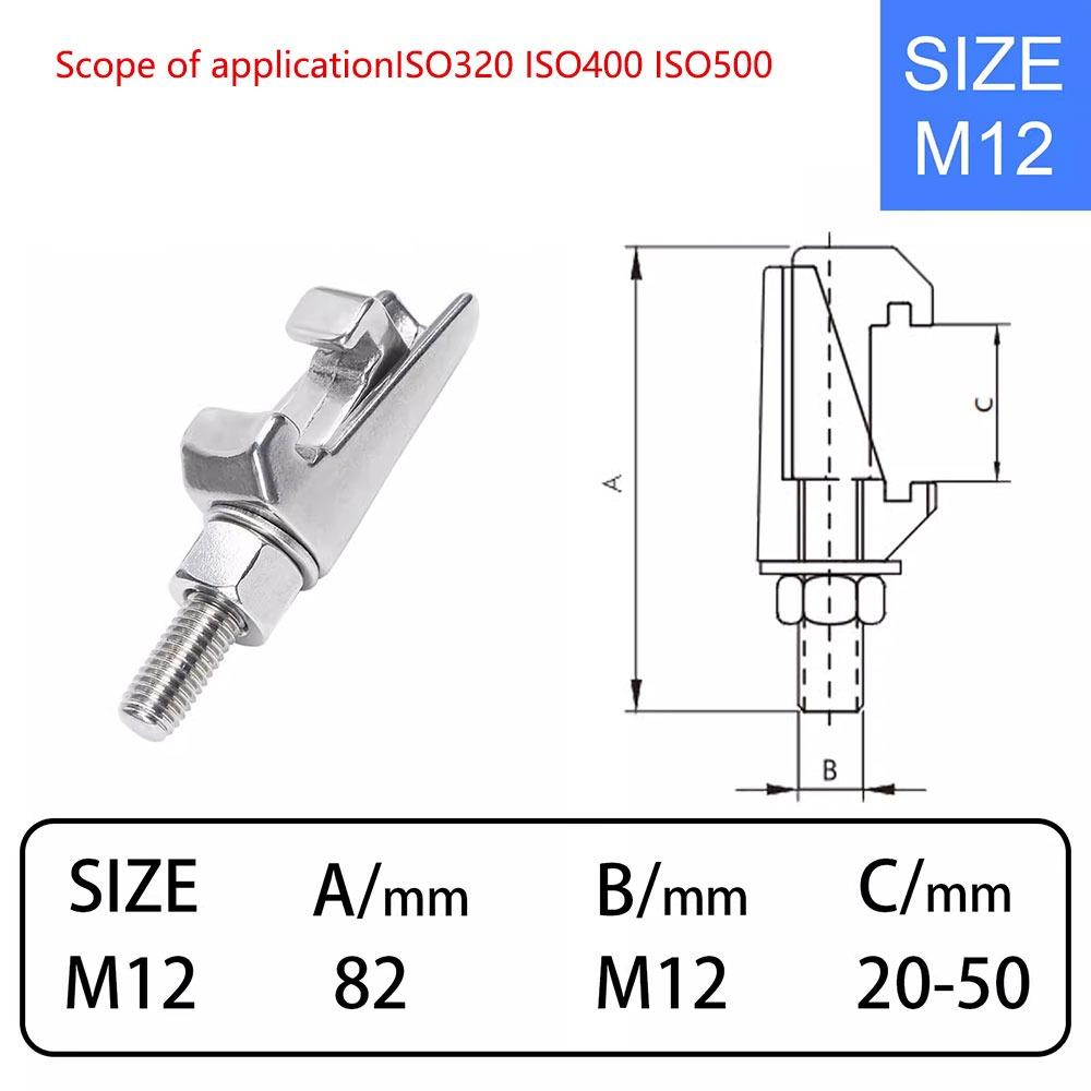1Pcs M8 M10 M12 ISO Double Claw Clamp ISO-K Flanges MF Flanges Vacuum Flange Clamp Quick Mount 304 Stainless Steel