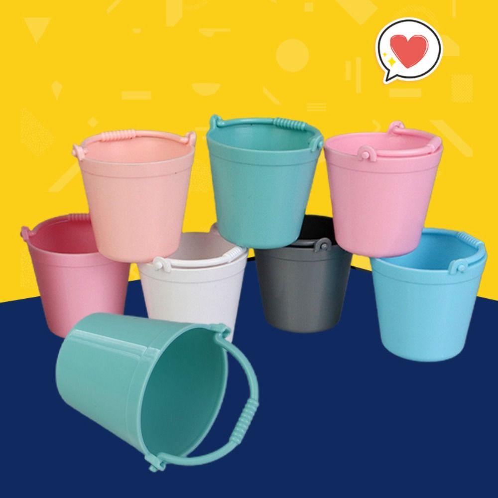 Miniature Dollhouse Mini Water Bucket Mini Decor Kitchen Pretnd Play Bucket  Children Gift