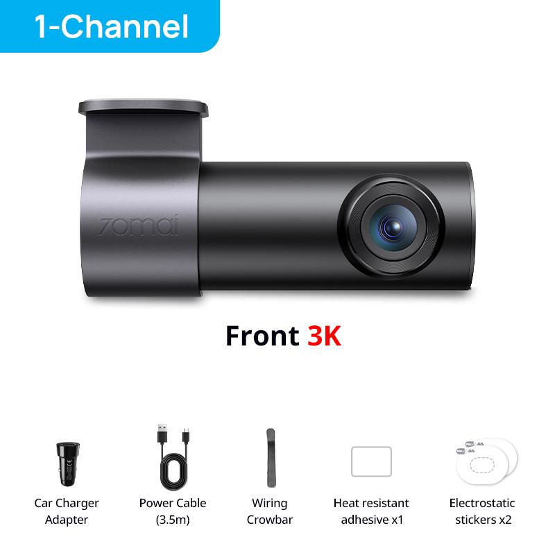 

70mai Dash Cam M310 Plus 3K WDR Car DVR Drive Confidently with Collision Detection and 24H Parking Protection Voice Control No TF Card