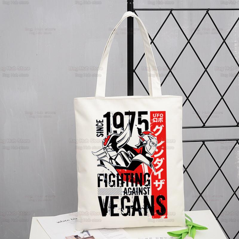 Goldorak Nostalgia Geantă Cumpărături Cumpărături Grendizer OZN Robot Spațial Eco Pânză Goldrake Bolsas De Tela Geantă Sacole Reutilizabile