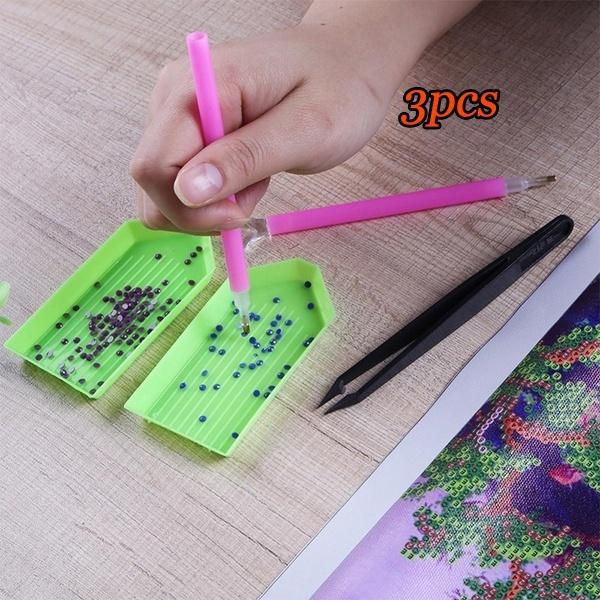 40 stuks 5D LED Diamant Schilderen Kits Kruissteek Gereedschap - Diamanten Plakpen DIY Diamant Borduuraccessoire