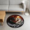 3D Dragon Bathroom Rug Absorbent Floor Mat with Anti-Slip Backing Realistic Dragon Decorative Rug for Bedroom Living Room Playroom