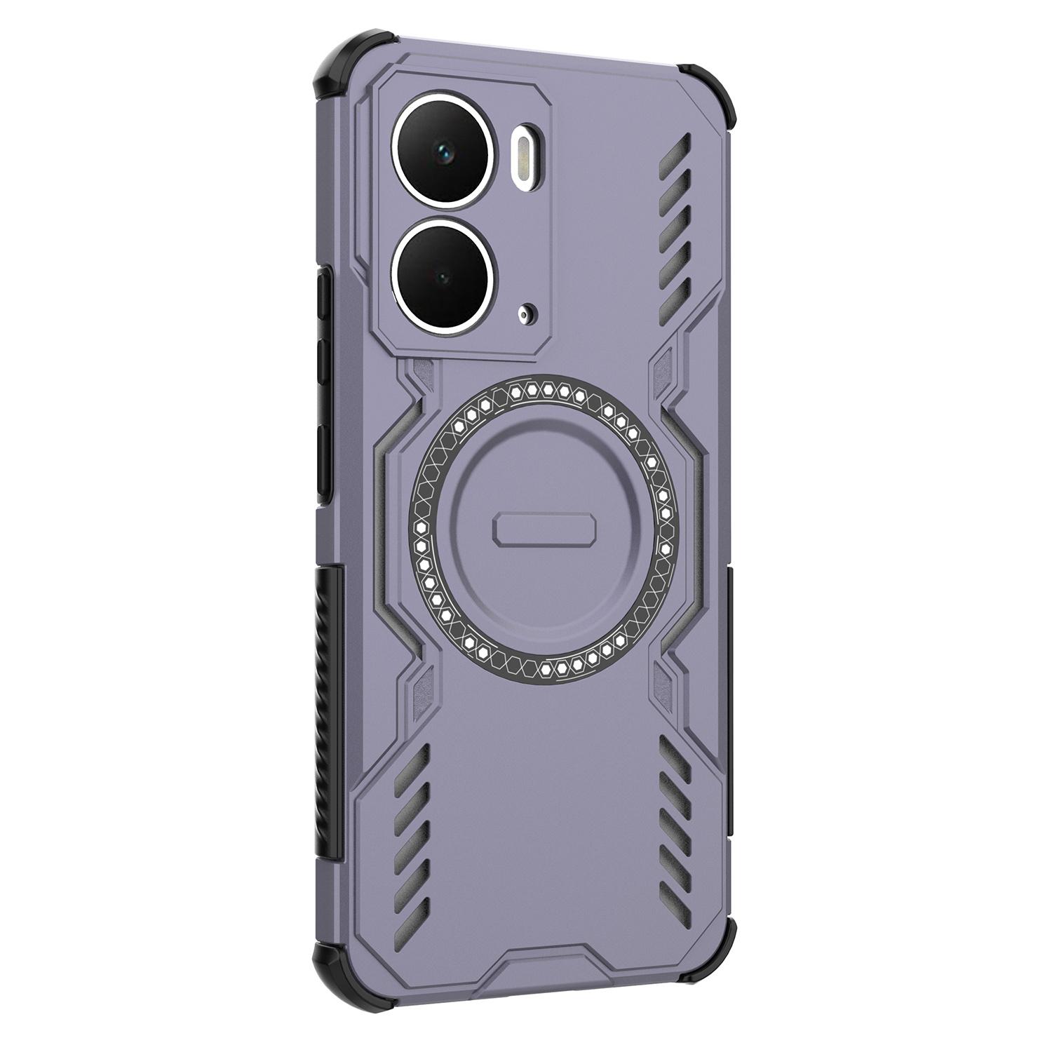 

Магнитный чехол для Realme P3 5G/Neo7x 5G Butterfly Armor с полым дизайном для отвода тепла, ПК+ТПУ чехол для телефона Purple