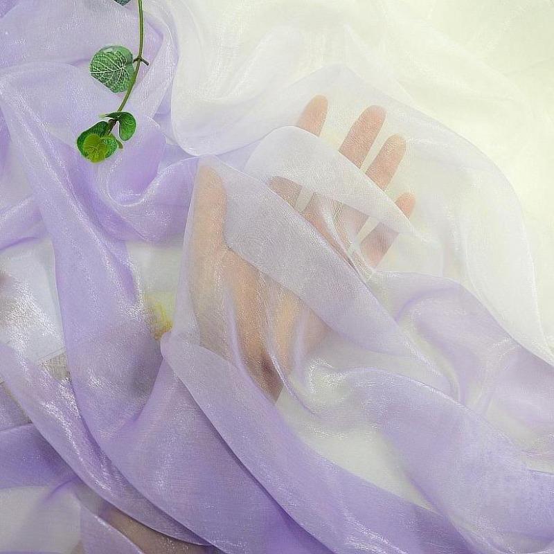 3/5/10m Multicolor Gradient Silk-Crepe Chiffon Fabric for Handmade DIY Sewing Hanfu Apparel Making Wedding Decoration