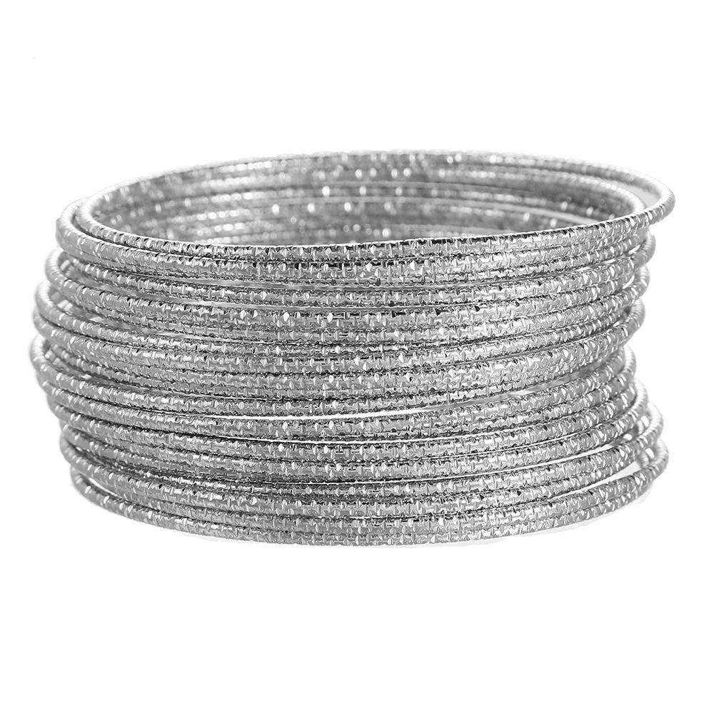 Bohemian-Style 12-Piece Multi-Layer Alloy Bracelet Set for Women