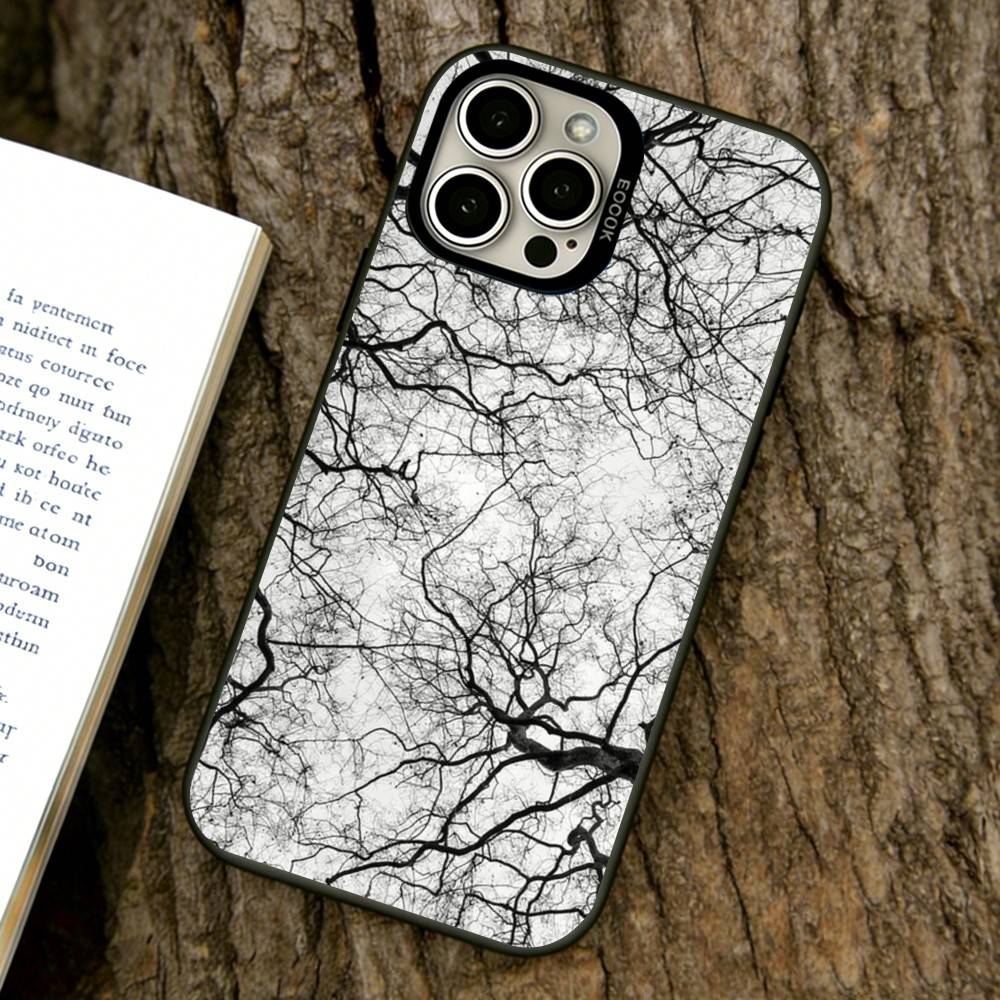 

Чехол для телефона Пустое дерево для iPhone 17,16,15,14,13,12,11 Plus,Pro Max,XS,Цветной посеребренный внутренний чехол iPhone13ProMax
