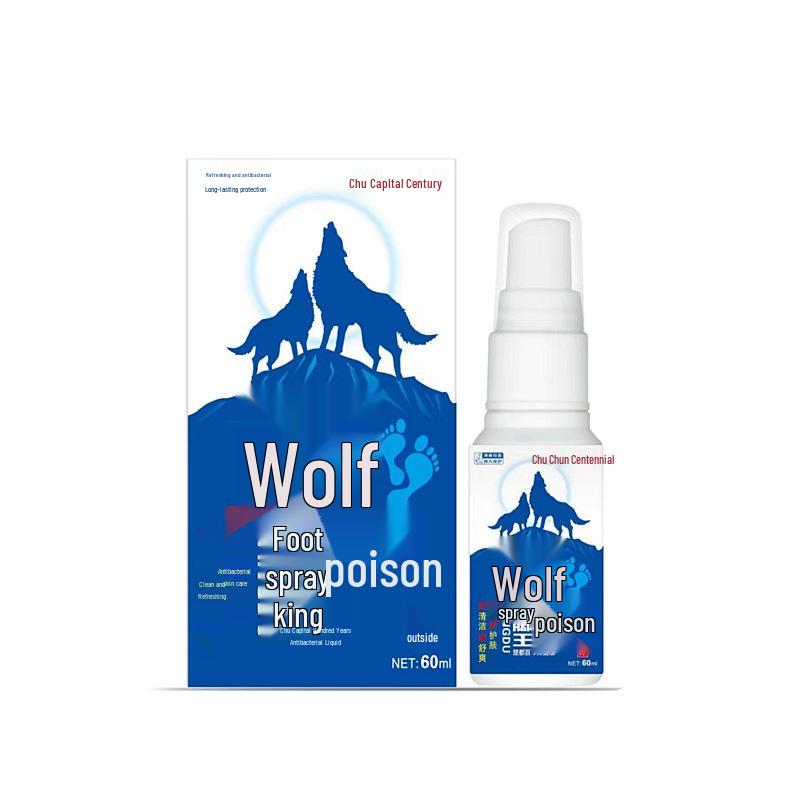 

Чу Ду 60 мл Травяной Яд Волка Спрей для Ног для Сухих, Треснувших, Зудливых, Потных Ног 60ml