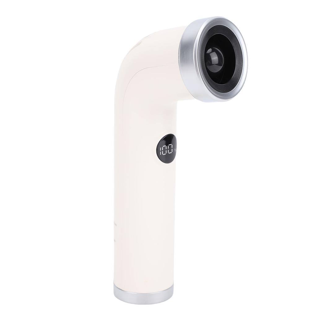 Handheld Bladeless Fan Type C Rechargeable Digital Display Small Portable Cooling for Travel Outdoor Use Apricot Color