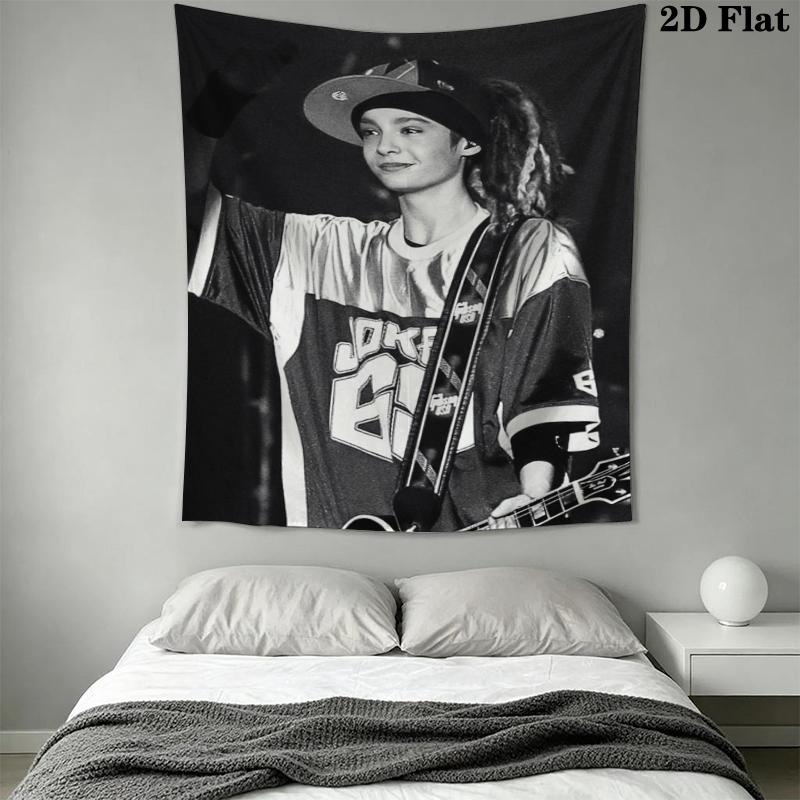 Tom Kaulitz Gobelin Ścienny Estetyczny Dekor Ścienny Drukowany Materiał Koc Dekoracyjne Gobeliny do Sypialni Salonu Wystrój Domu