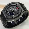 CASIO Men Liquid Crystal,Analog Dual Display Series 44mm Black Watch GA-2100-1A1(Watch3--)