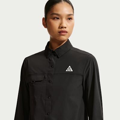 Nike ACG Running Jackets Women s Black/Peak White Lapel Moderate Other XS