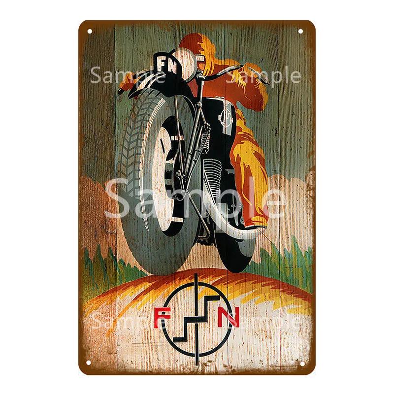 Vintage Race Motorcycle Poster Triumph Metal Tin Plaque Retro Signs For Pub Bar Garage Home Wall Decor 20x30cm YL143