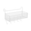 Bedside Hanging Storage Basket Beside Shelf Iron Rack Organizer for Cubical Wall Dormitory Apartment