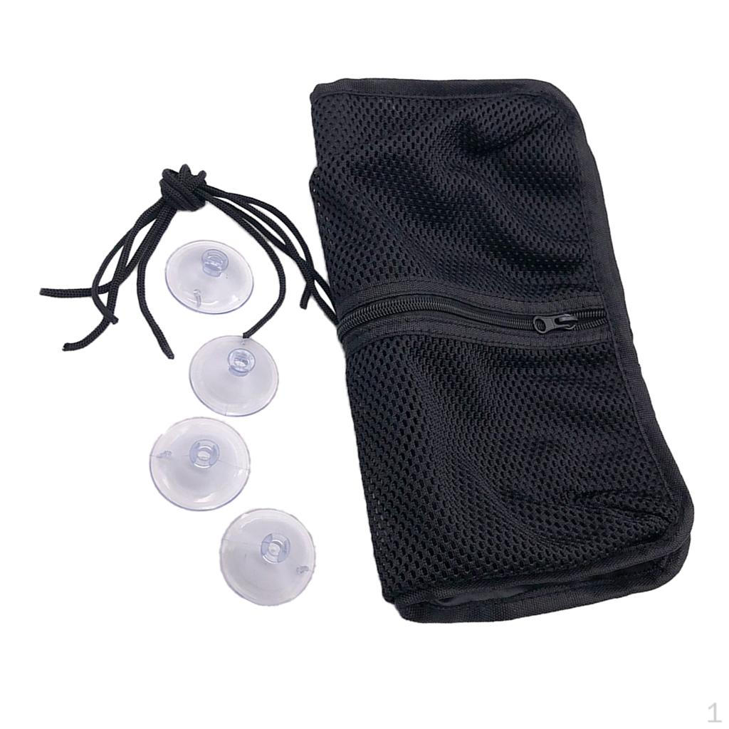 

Board Surfing Deck Attachment Net Bag with Plastic Suction Cup, Paddle Mesh Storage
