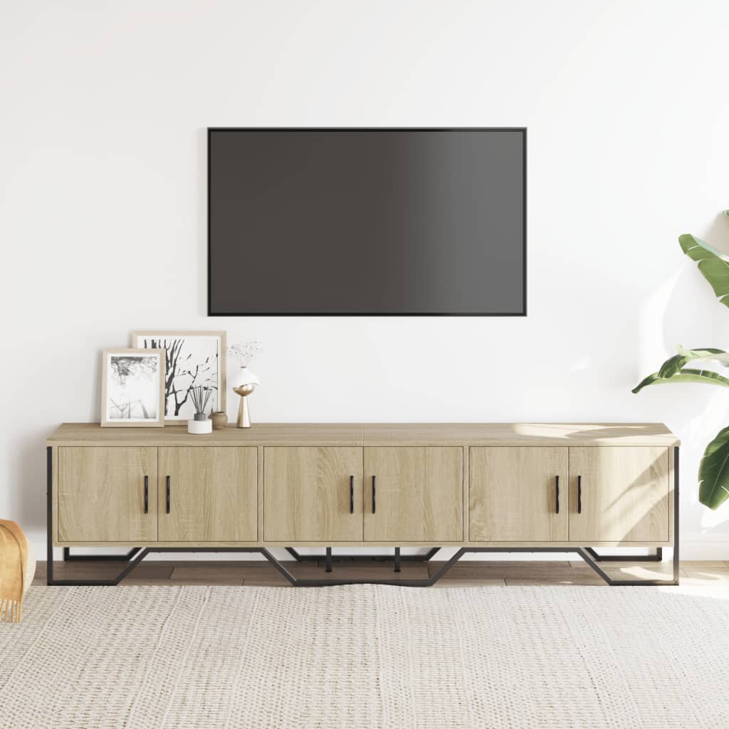 TV Cabinet in Sonoma Oak 180 x 34 x 41 cm Particleboard