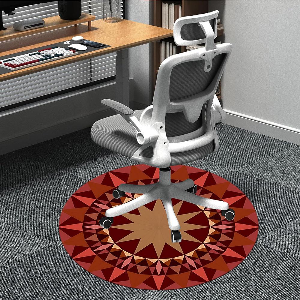 

1PC Kaleidoscope Pattern Chair Carpet for Office Non-Slip, Lightweight, Machine Washable Rug for Office, Sleeping, Room - Holiday Decoryy251009077 80cm by 80cm