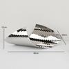 Creative Shaped Geometric Metal Curled Edge Tray, Fruit Tray, Stainless Steel Tableware, Living Room Dining Table Decoration